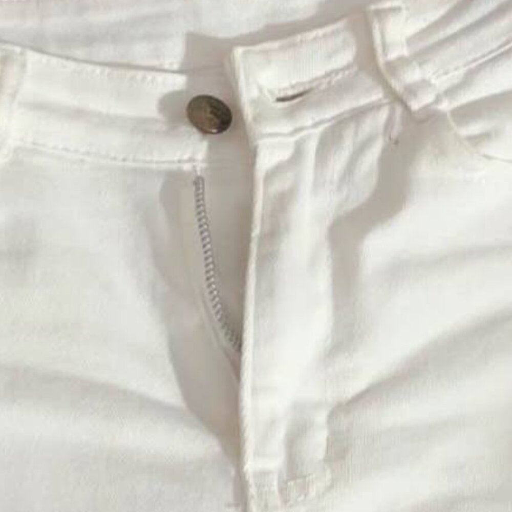 White Denim Shorts - Picture 2 of 3